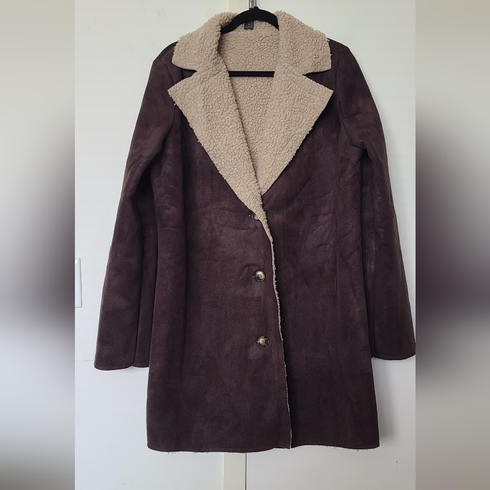Women's Dark Brown Shearling Coat